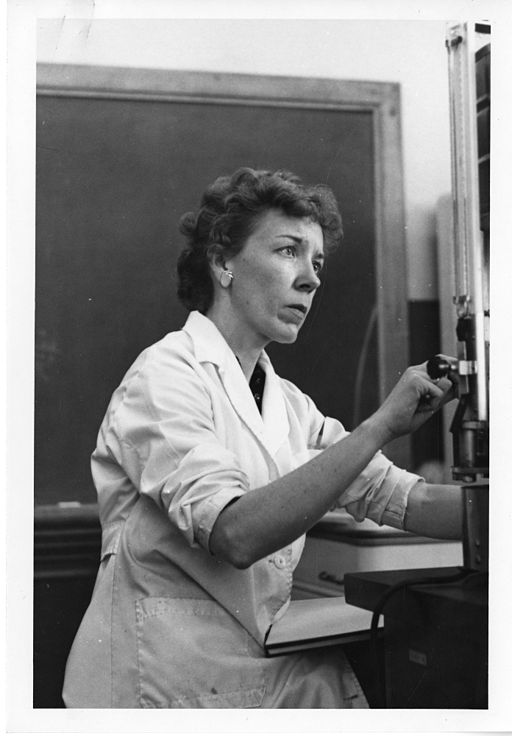 The description for this picture is careful to mention that Mary Alice McWhinnie was the first woman to serve as chief scientist at an Arctic research station. Retrieved from Wikimedia commons, presumed to be public domain. Originally uploaded by the Smithsonian Institution.