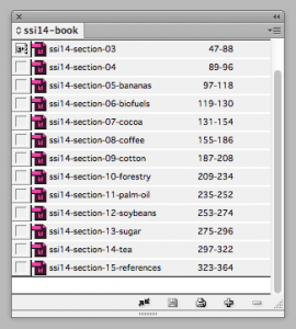 An ideal project for using InDesign's book feature, which among other things could auto-generate the extensive list of figures and tables. © Talk Science to Me 2014